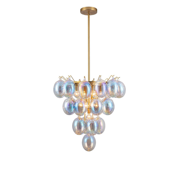 Collection 9-Light Chandelier Iridescent And Brass