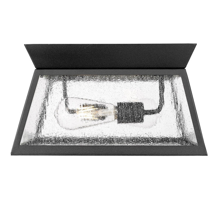 Collection 2-Light Outdoor Flushmount Black