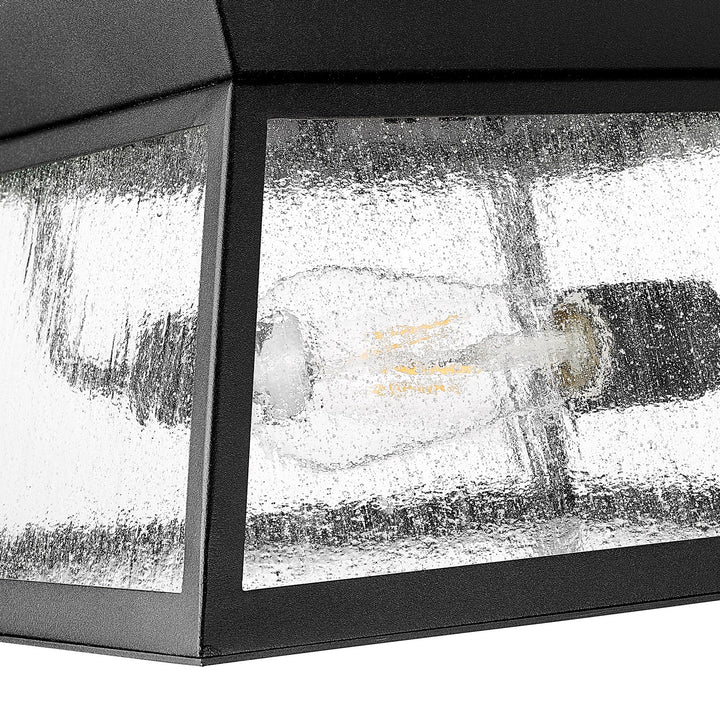 Collection 2-Light Outdoor Flushmount Black
