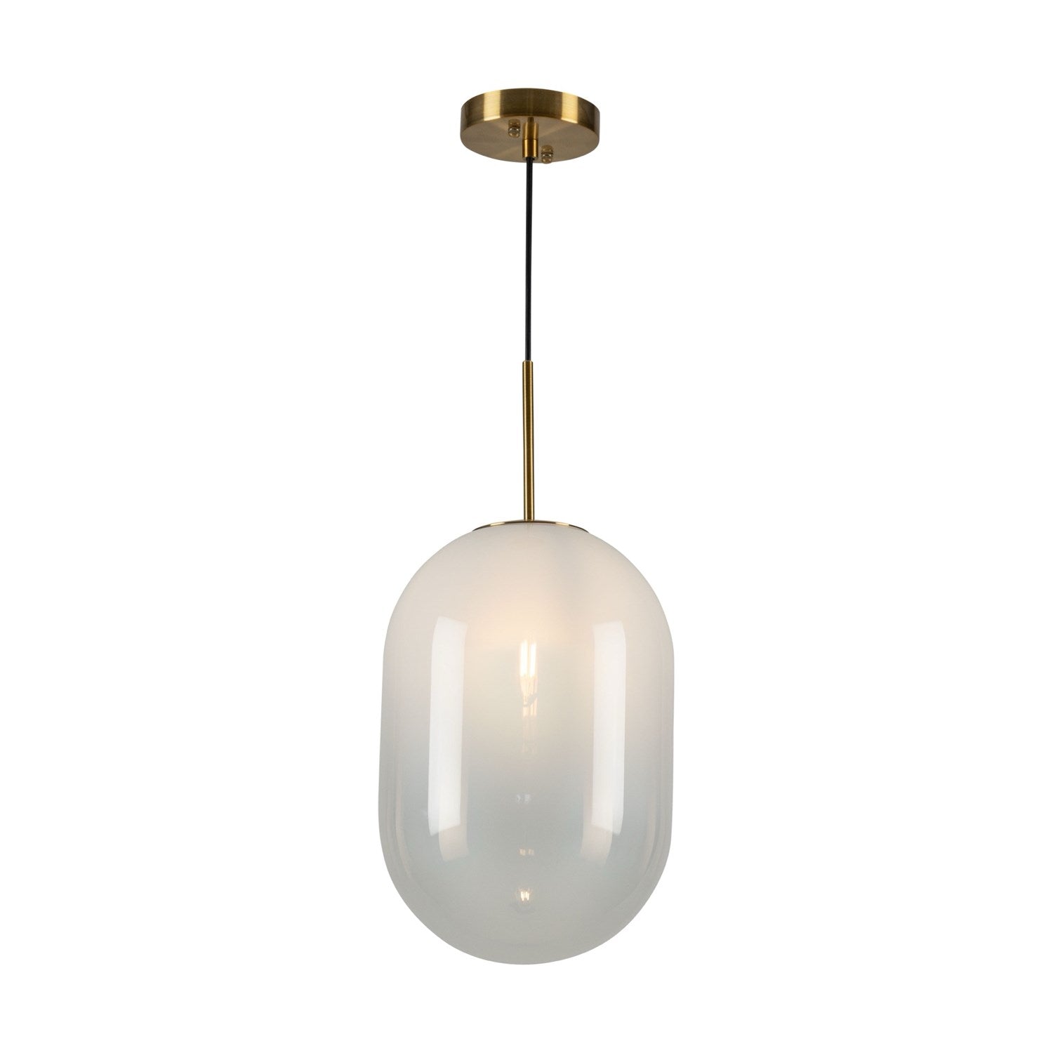 Collection 1-Light Pendant White And Brass