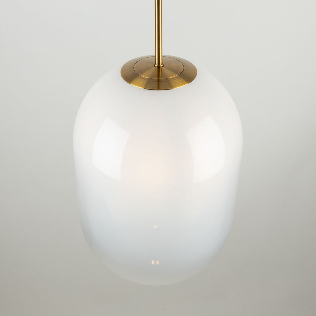 Collection 1-Light Pendant White And Brass