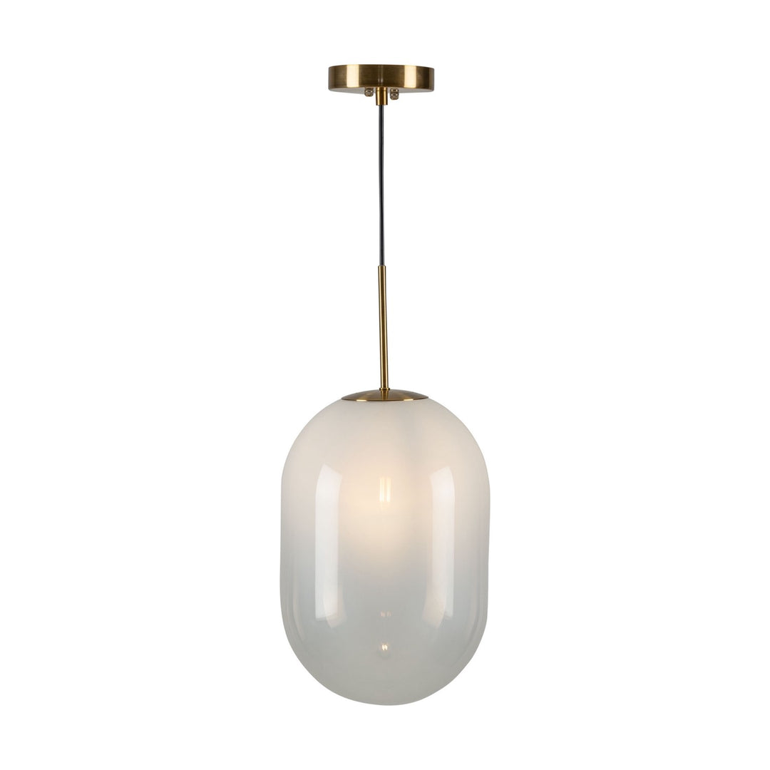 Collection 1-Light Pendant White And Brass