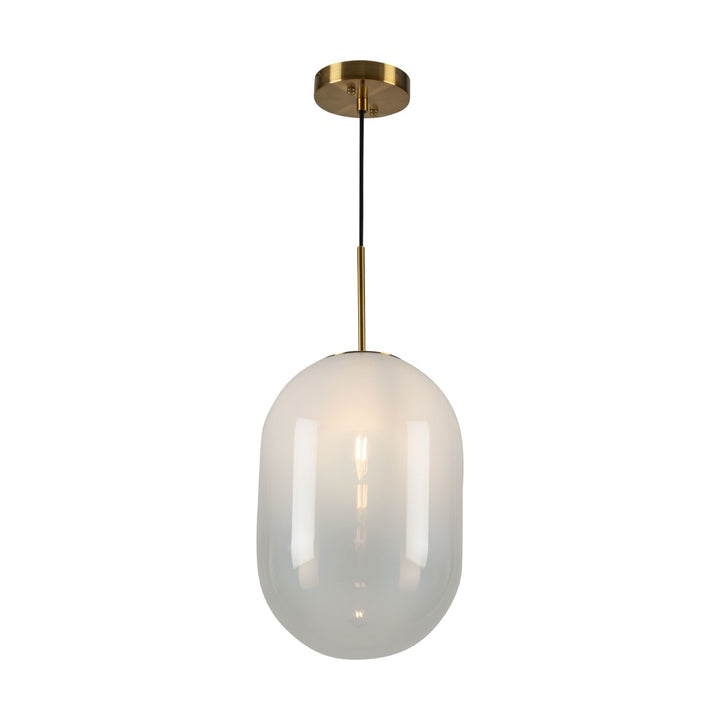 Collection 1-Light Pendant White And Brass