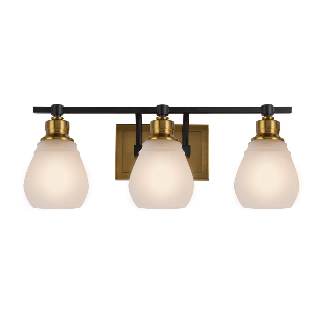 Collection 3-Light Bathroom Brass & Black by Artcraft
