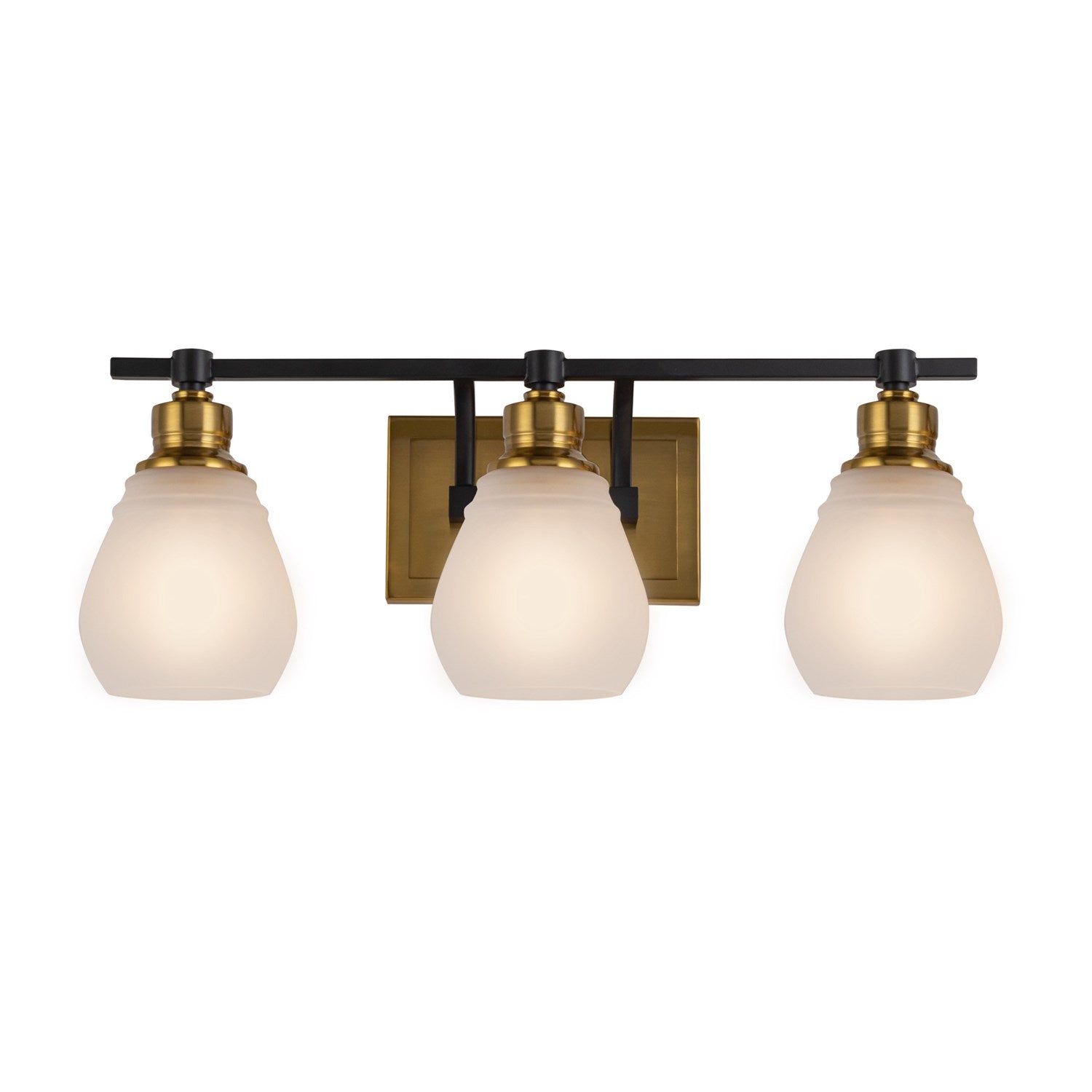 Collection 3-Light Bathroom Brass & Black by Artcraft
