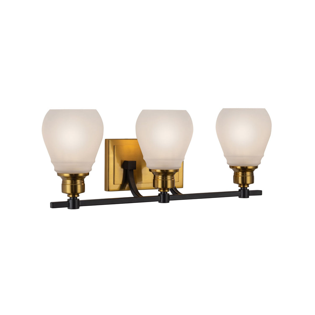 Collection 3-Light Bathroom Brass & Black