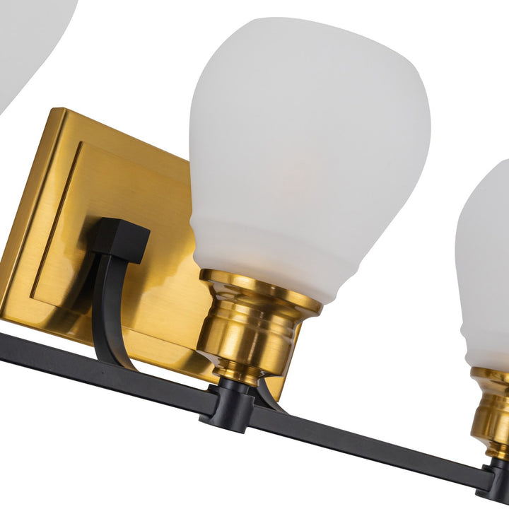 Collection 3-Light Bathroom Brass & Black