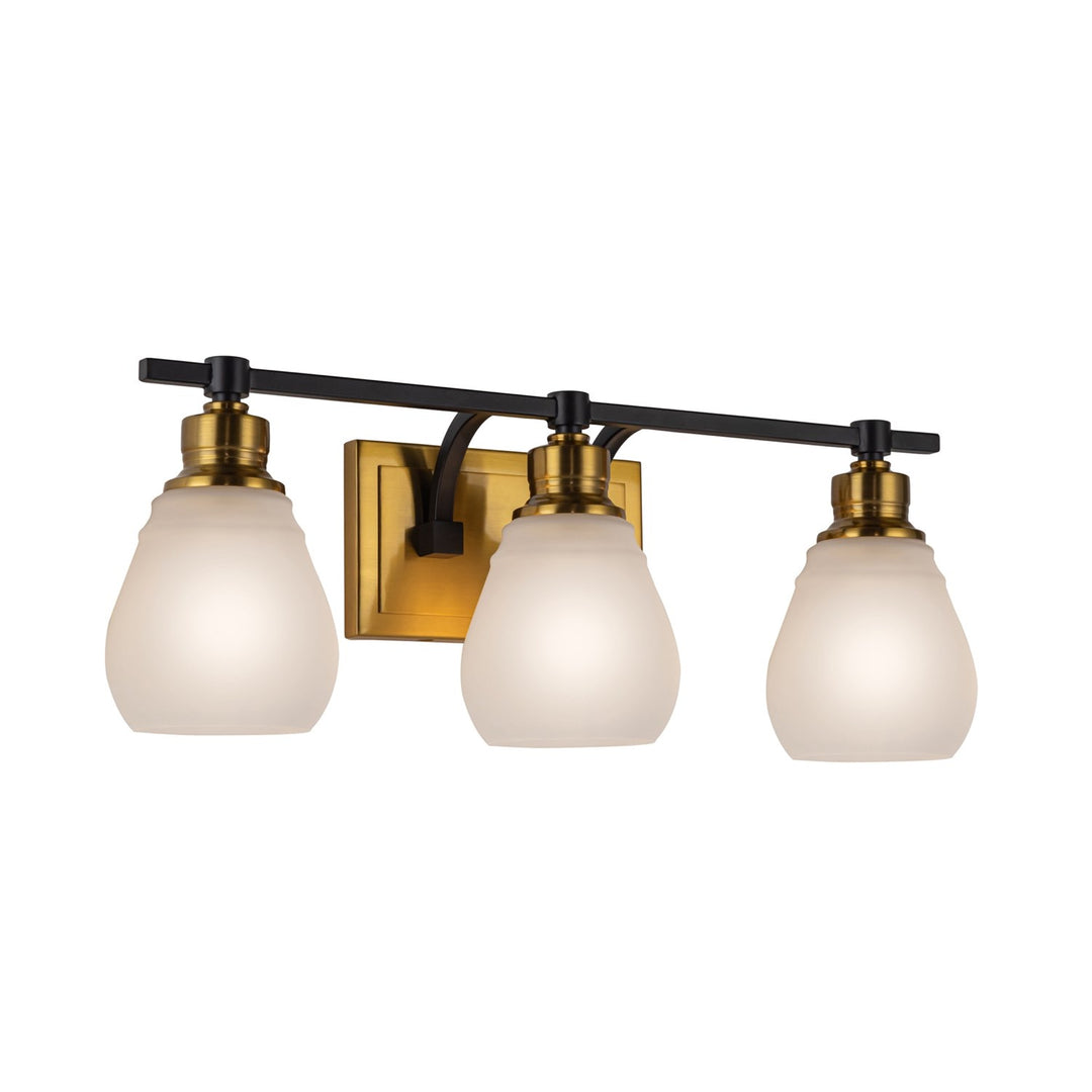 Collection 3-Light Bathroom Brass & Black