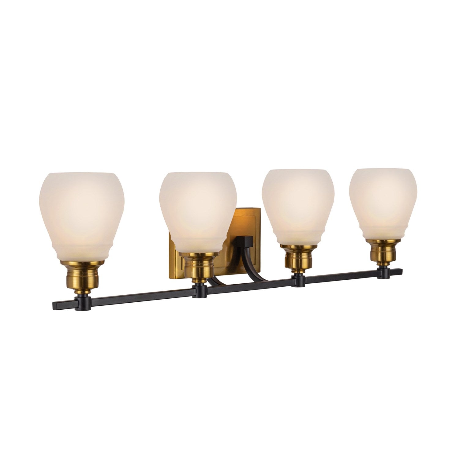 Collection 4-Light Bathroom Brass & Black