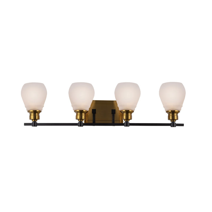 Collection 4-Light Bathroom Brass & Black