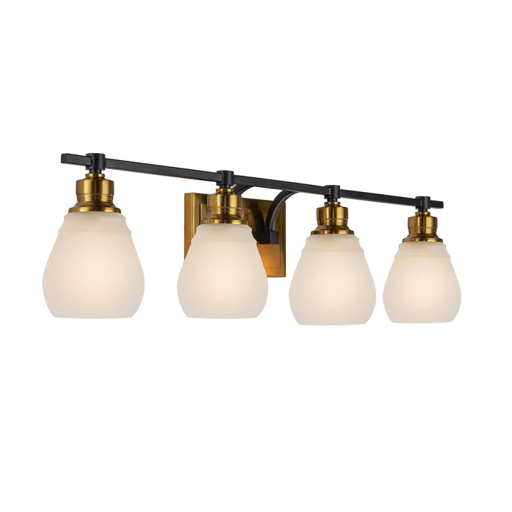 Collection 4-Light Bathroom Brass & Black
