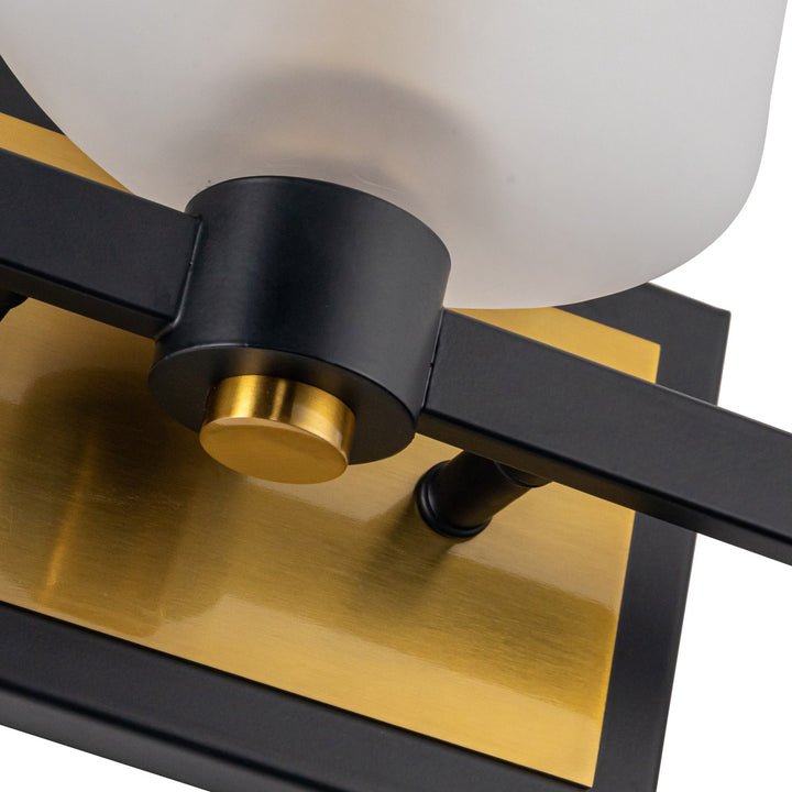 Collection 3-Light Bathroom Vanity Black And Brushed Brass