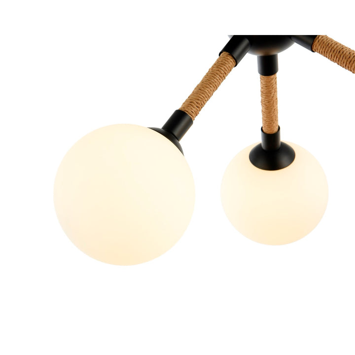 Collection 3-Light Semi-Flush Mount Black
