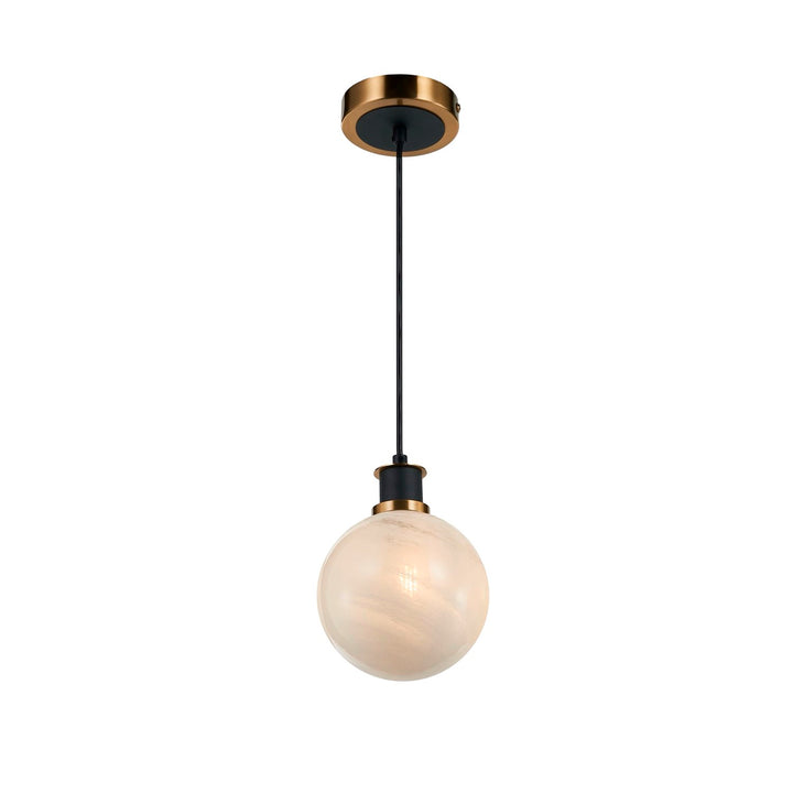 Collection 1-Light Pendant Black And Brushed Brass by Artcraft