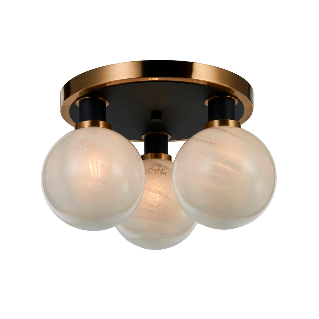 Collection 3-Light Pendant Black And Brushed Brass by Artcraft