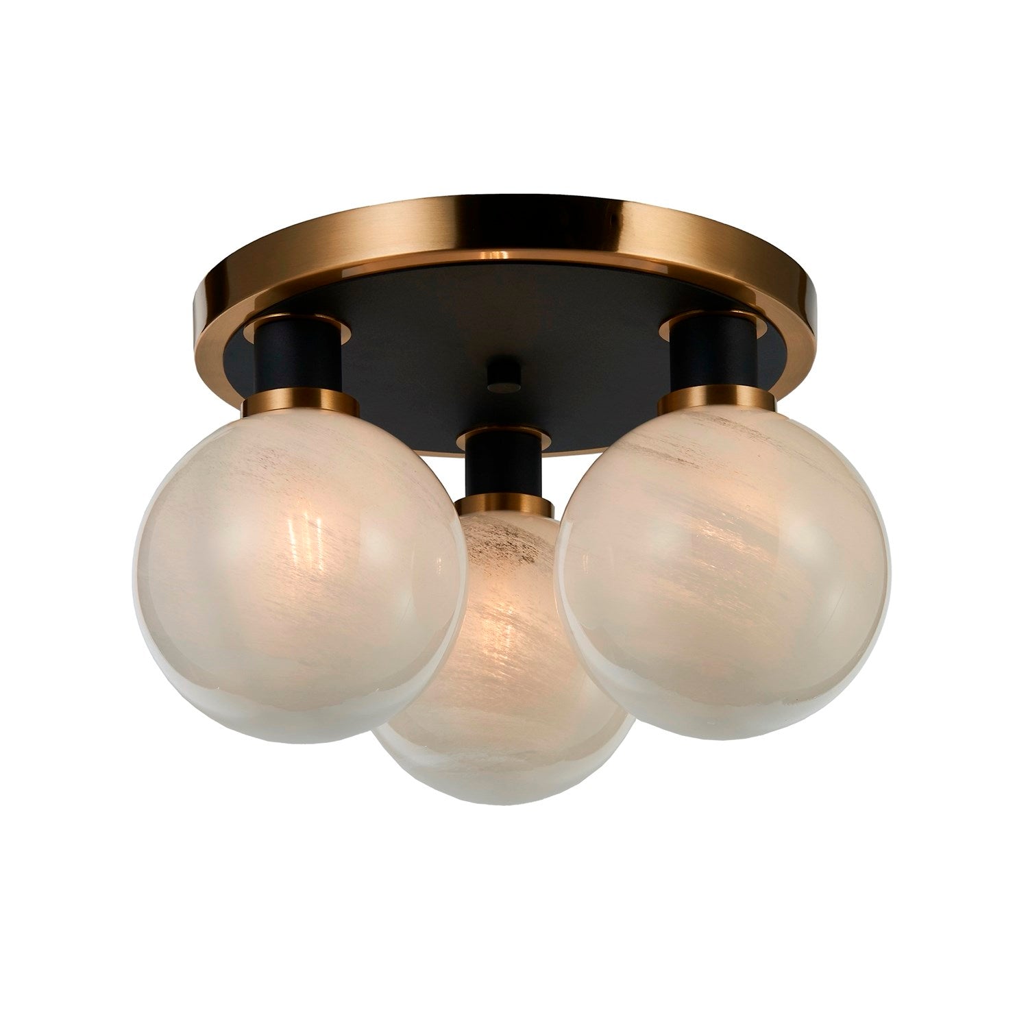 Collection 3-Light Pendant Black And Brushed Brass by Artcraft