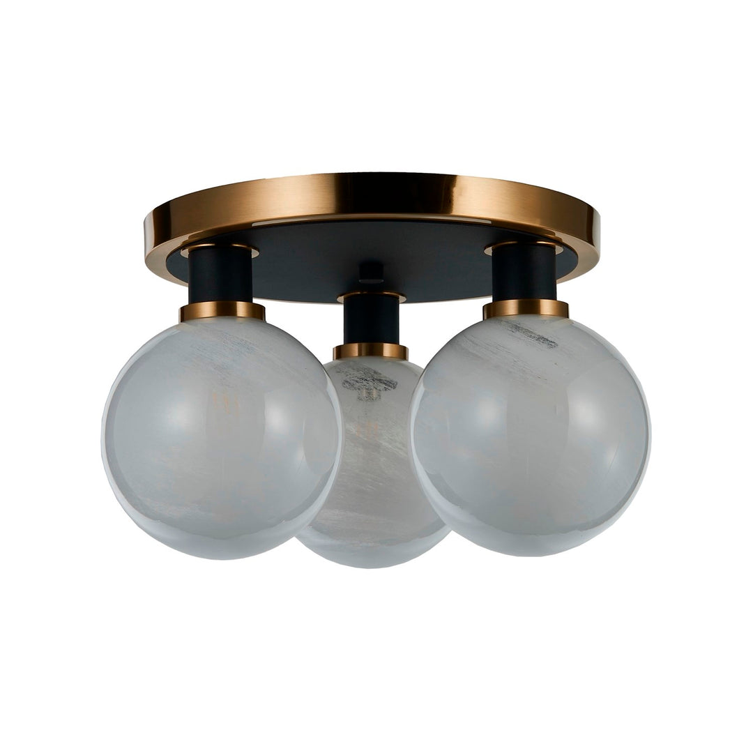Collection 3-Light Pendant Black And Brushed Brass