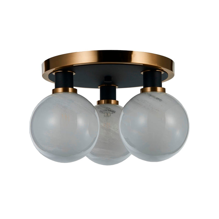 Collection 3-Light Pendant Black And Brushed Brass