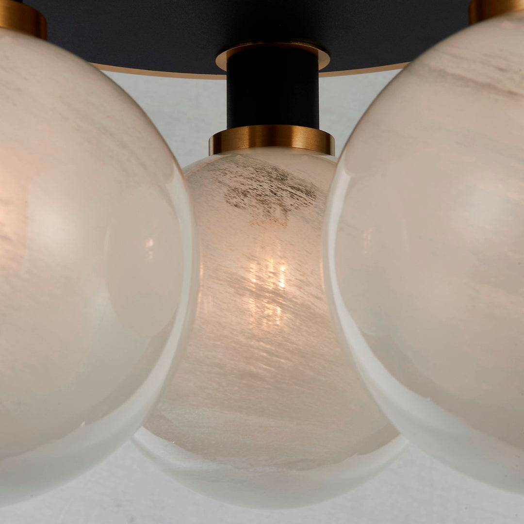 Collection 3-Light Pendant Black And Brushed Brass