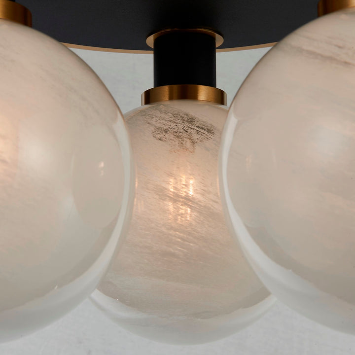 Collection 3-Light Pendant Black And Brushed Brass