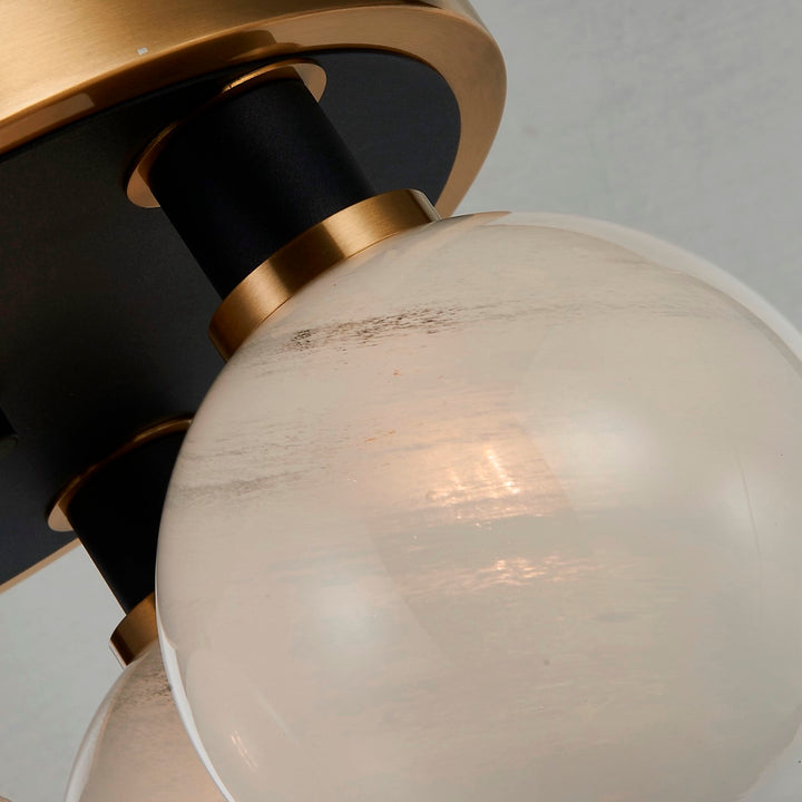 Collection 3-Light Pendant Black And Brushed Brass