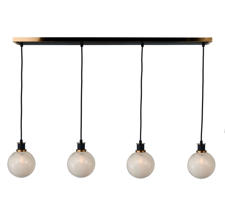 Collection 4-Light Island/Pool Table Black And Brushed Brass