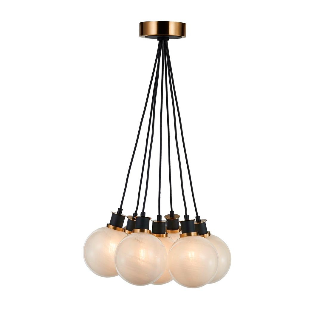 Collection 7-Light Pendant Black And Brushed Brass
