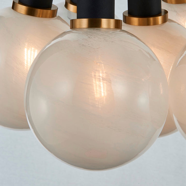 Collection 7-Light Pendant Black And Brushed Brass