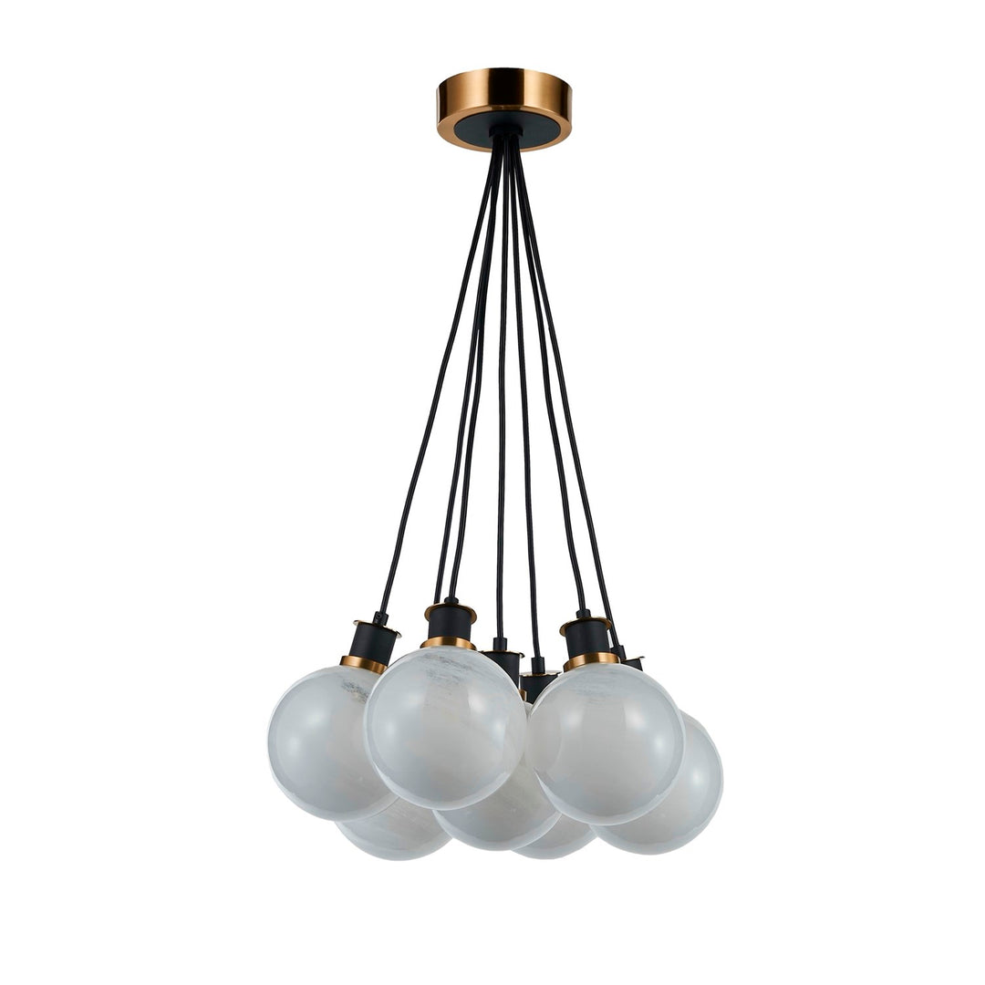 Collection 7-Light Pendant Black And Brushed Brass