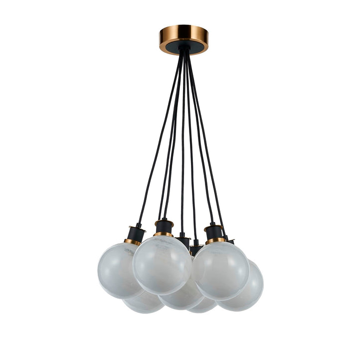 Collection 7-Light Pendant Black And Brushed Brass