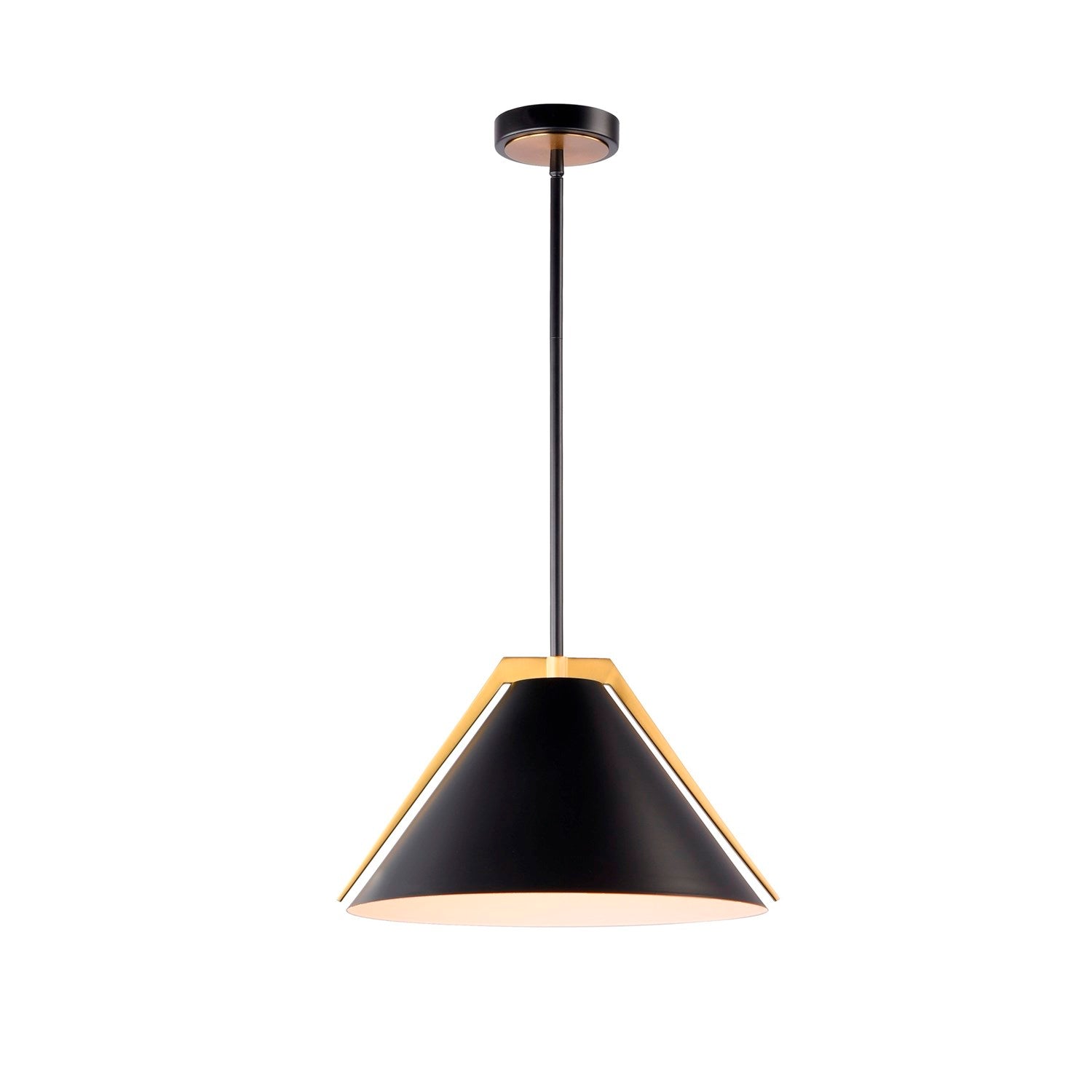 Collection 1-Light Pendant Black And Brushed Brass by Artcraft