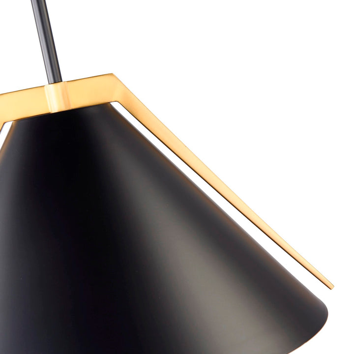 Collection 1-Light Pendant Black And Brushed Brass