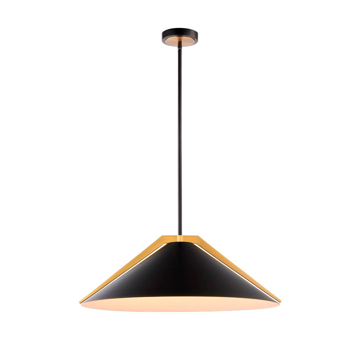 Collection 3-Light Pendant Black And Brushed Brass by Artcraft