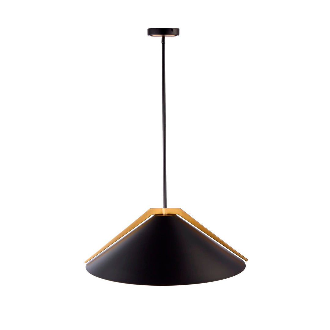 Collection 3-Light Pendant Black And Brushed Brass