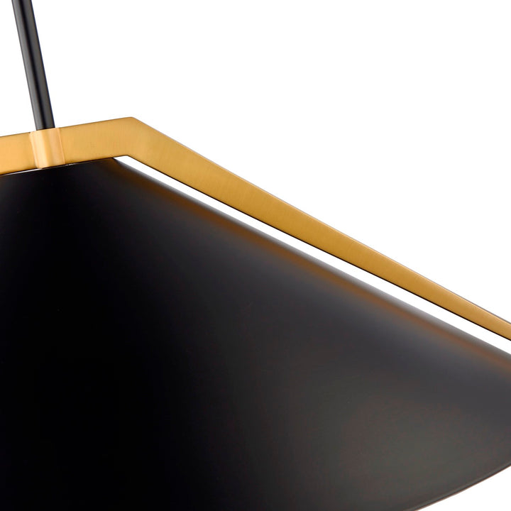 Collection 3-Light Pendant Black And Brushed Brass
