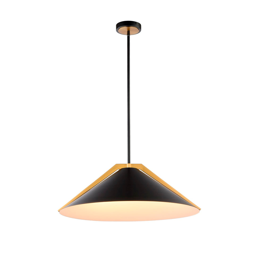 Collection 3-Light Pendant Black And Brushed Brass