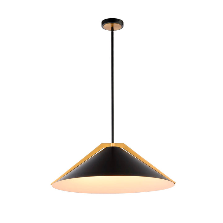 Collection 3-Light Pendant Black And Brushed Brass