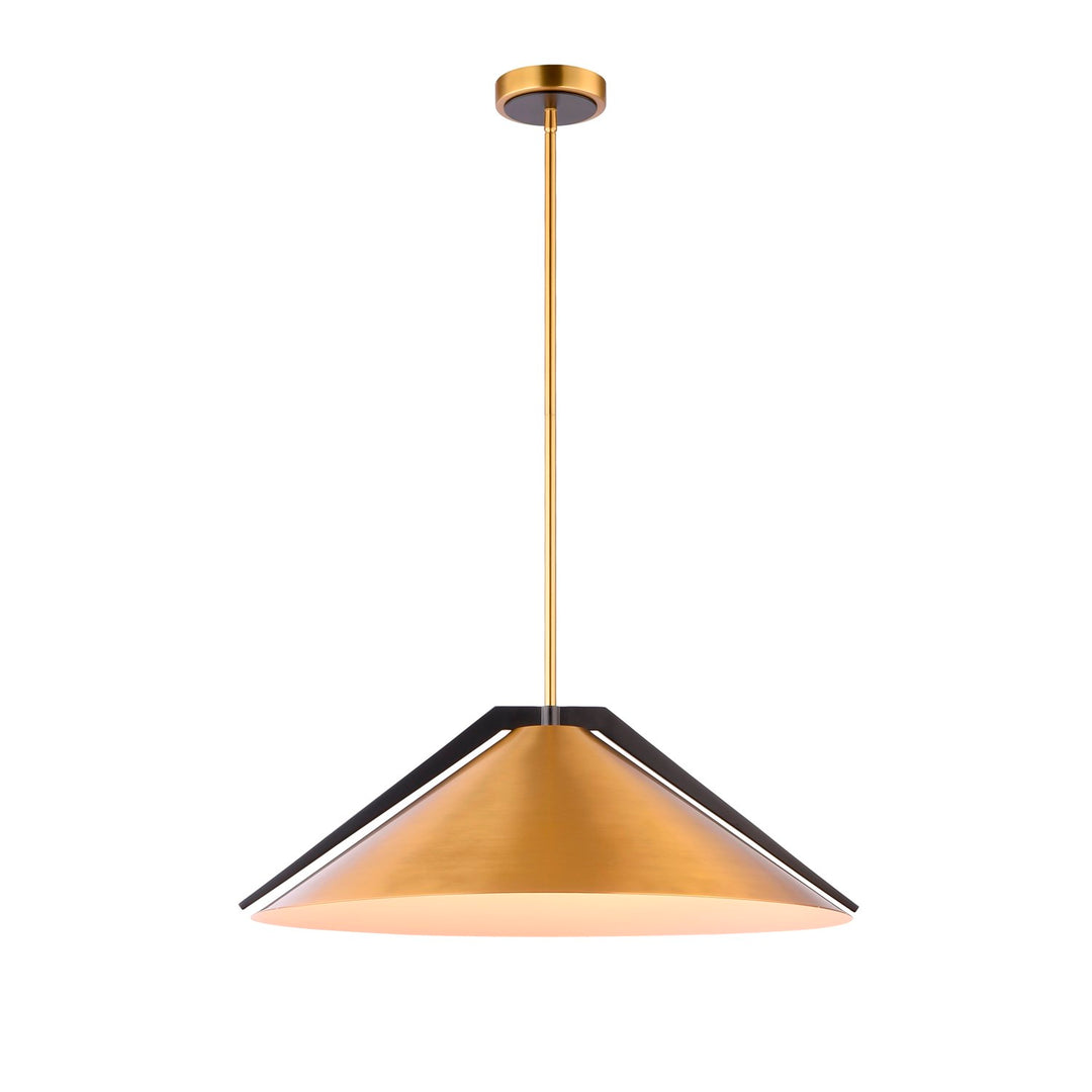 Collection 3-Light Pendant Brass And Black by Artcraft