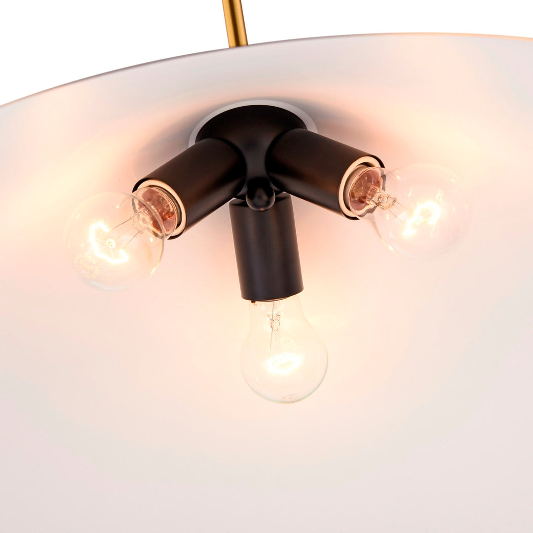 Collection 3-Light Pendant Brass And Black