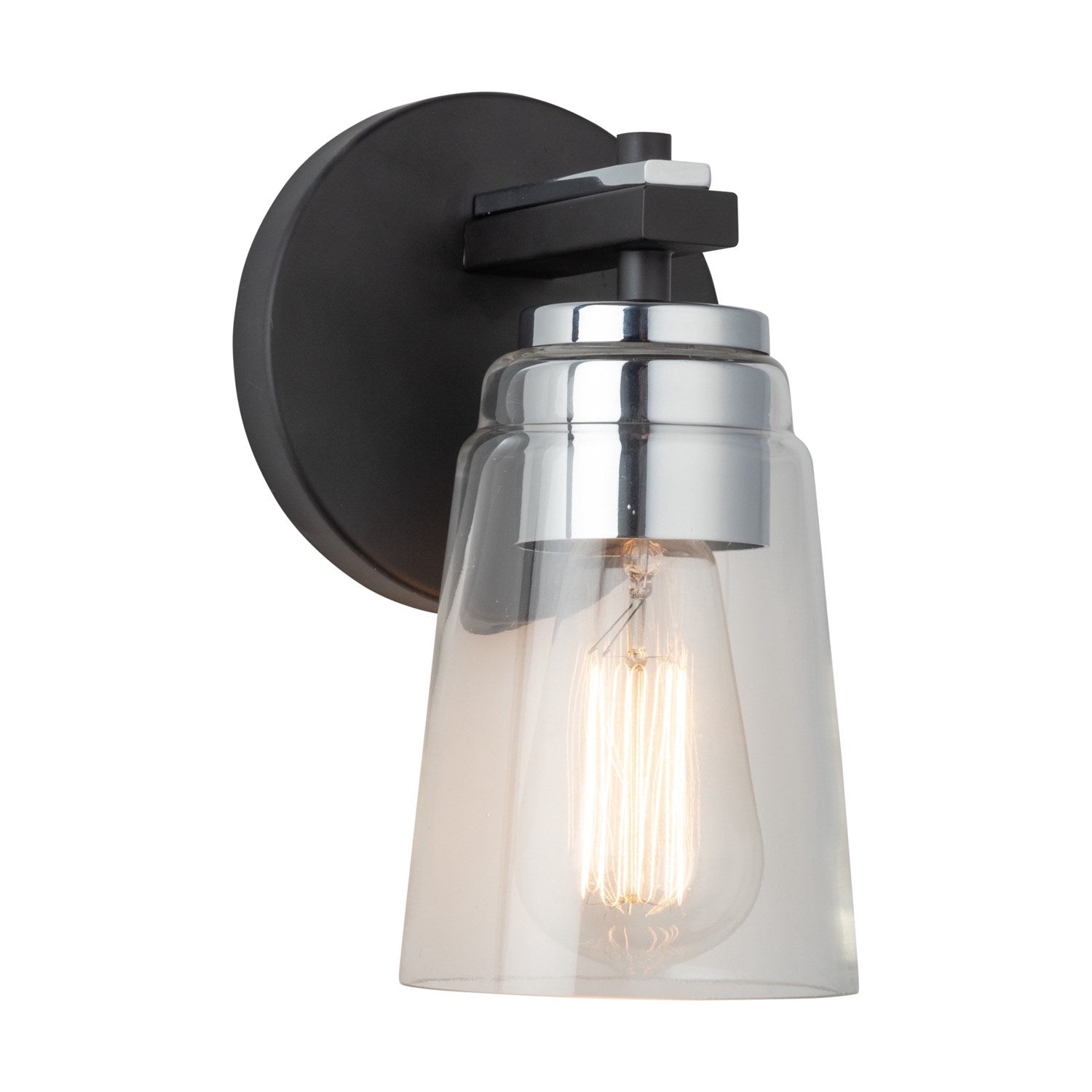 Collection 1-Light Bathroom Black And Chrome