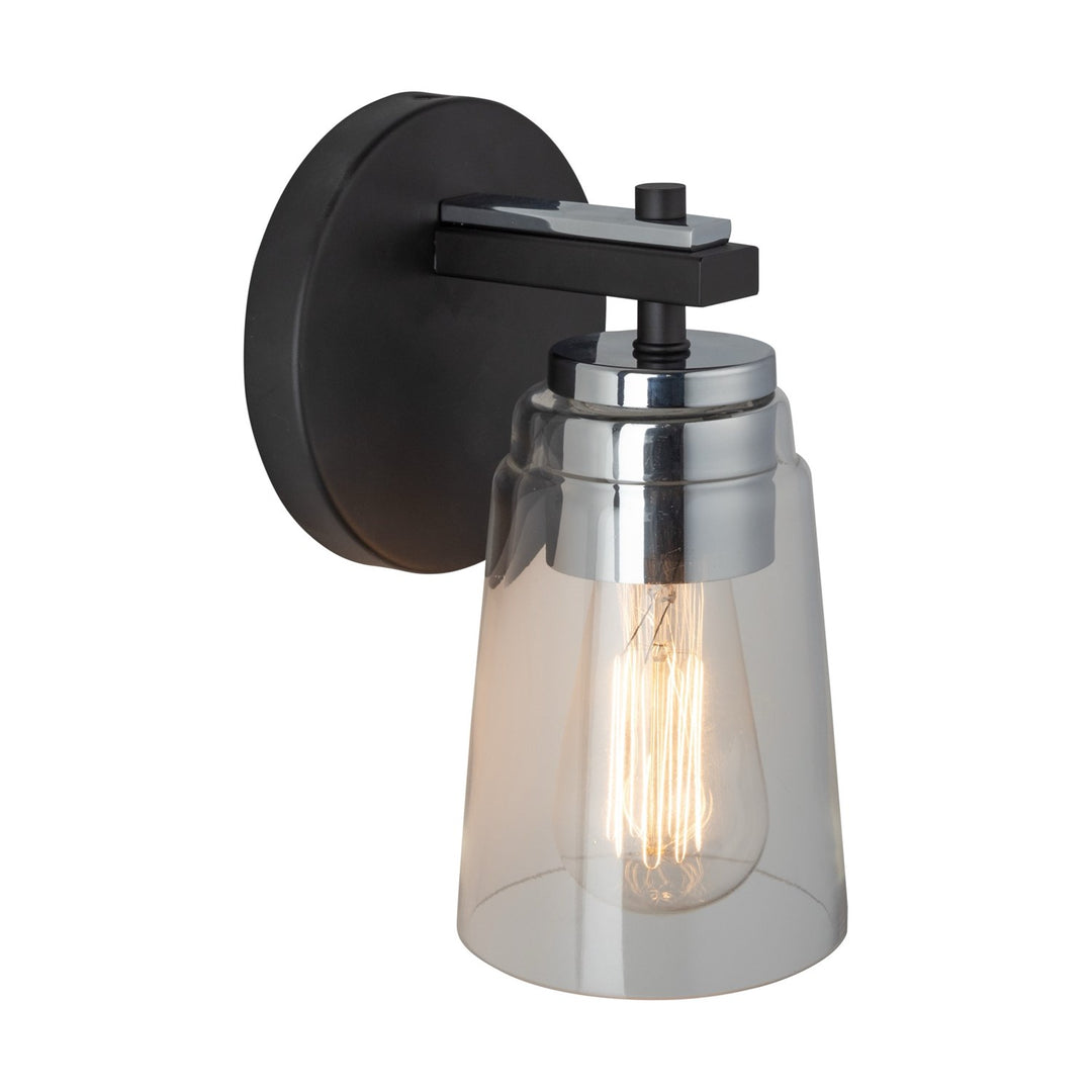 Collection 1-Light Bathroom Black And Chrome