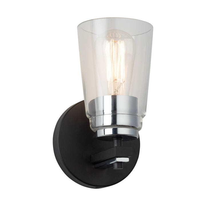 Collection 1-Light Bathroom Black And Chrome