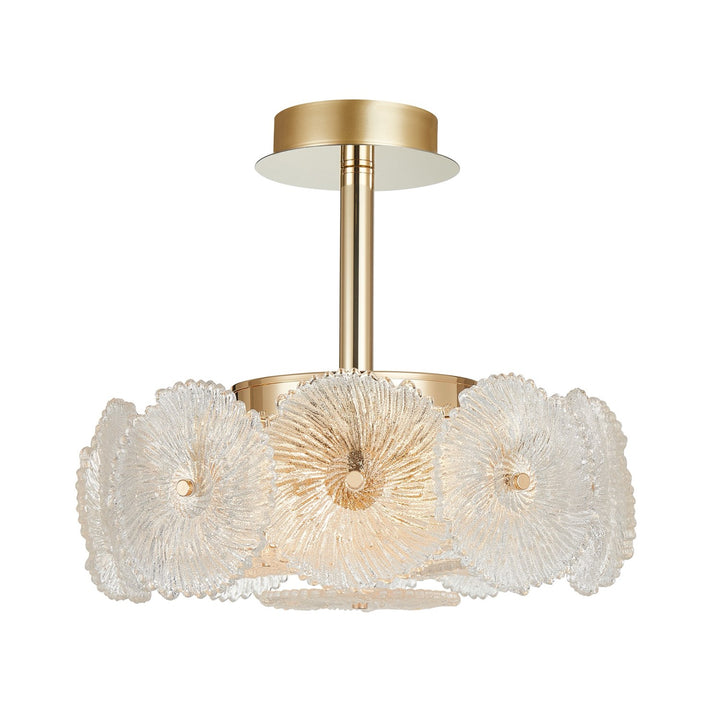 Collection 6-Light Semi-Flush Mount Brass