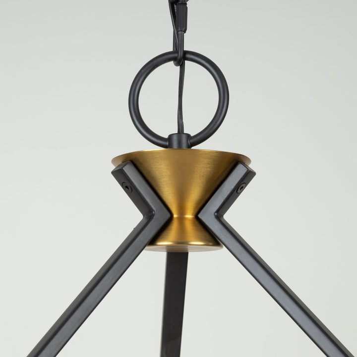 Collection 6-Light Chandelier Black And Brushed Brass