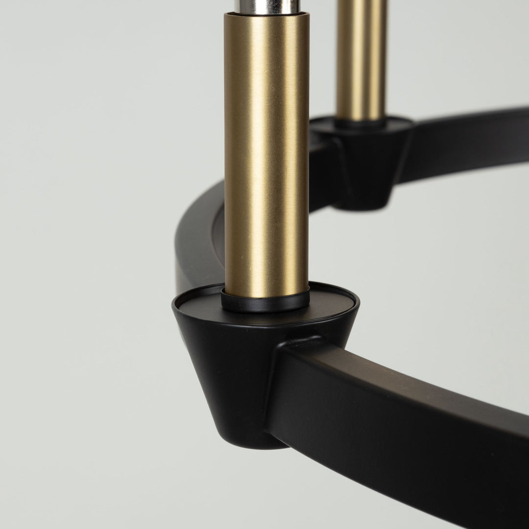 Collection 6-Light Chandelier Black And Brushed Brass