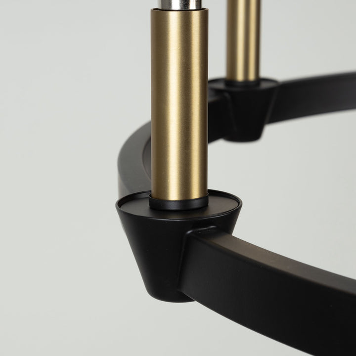 Collection 6-Light Chandelier Black And Brushed Brass