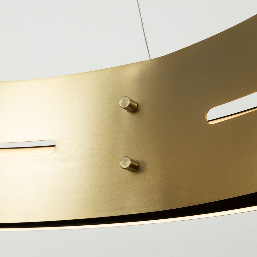 Collection 1-Light 25.5" Chandelier Black And Brushed Brass