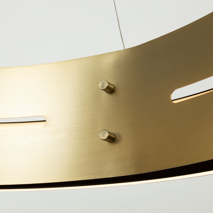 Collection 1-Light 25.5" Chandelier Black And Brushed Brass