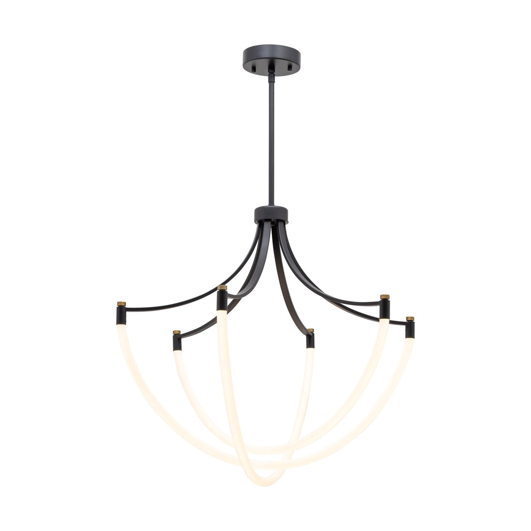 Collection 3-Light Chandelier Black And Brushed Brass by Artcraft