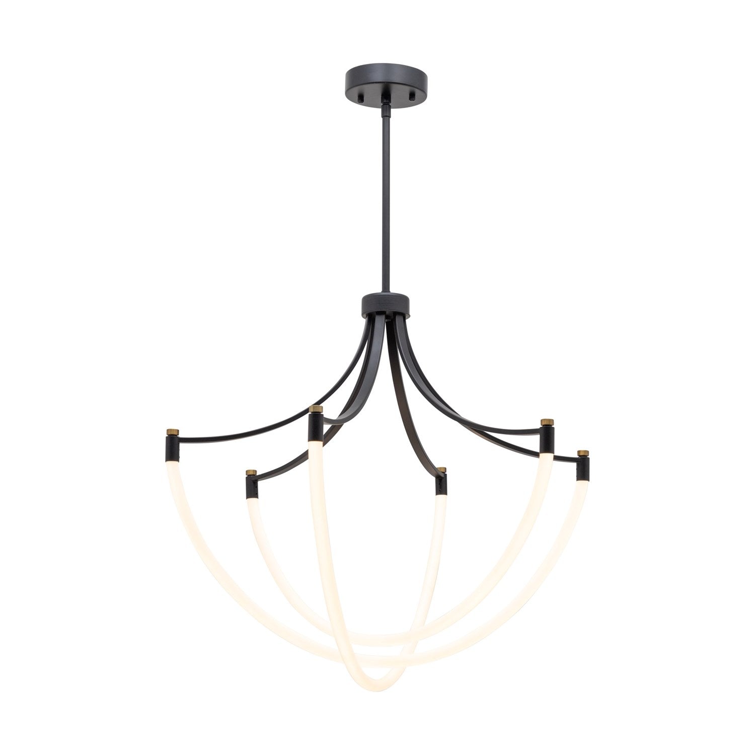 Collection 3-Light Chandelier Black And Brushed Brass by Artcraft